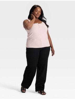 Ava & Viv Black Highest Rise Straight Jeans size 16